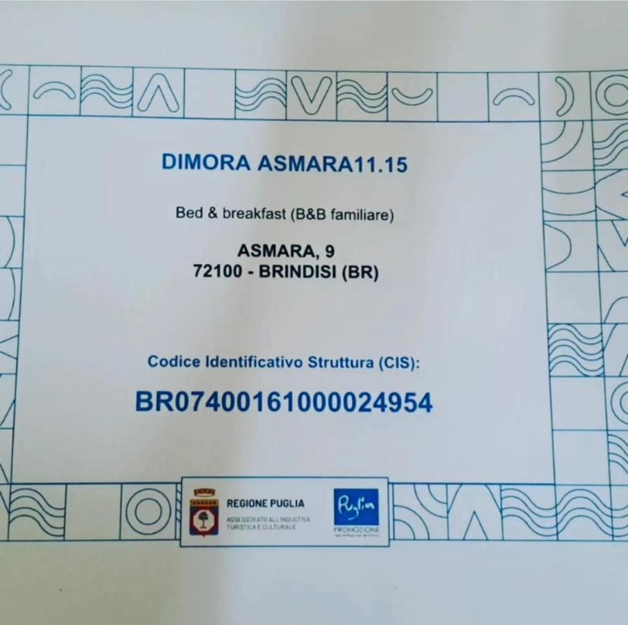Dimora Asmara 11 15 Apartment Brindisi Exterior photo